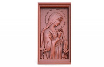 bakire Mary cnc dini İsa isa Rahatlama Sanat Artcam istemek Odun deko 3d print model - Mito3D