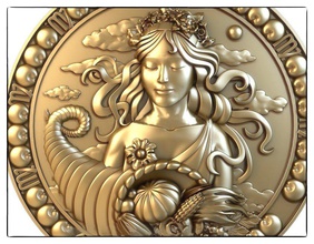 vergine zodiak segno d'oro gioielli ciondolo 3d print model - Mito3D
