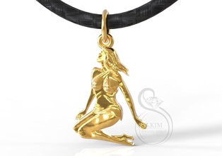 virgo lady girl woman zodiac horoscope pendant 3d print model - Mito3D