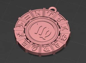 virgo 3d print model in pendants 3dexport zodiak jewerly 3d print model - Mito3D