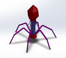 virus bacteriophage 3d print model - Mito3D