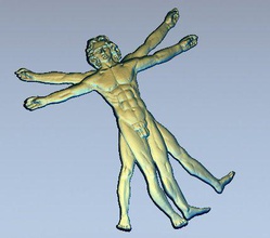 vitruvian man 3d print model in scans replicas 3dexport vitruvius stl obj art davinci 3d print model - Mito3D