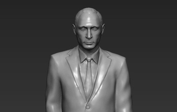 vladimir putin 3d impressão pronto stl obj modelo in estatuetas 3dexport rússia presidente política político famoso homem celebridade soviético europeu união trunfo merkel clinton alemanha 3d print model - Mito3D