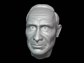 Vladimir Putin cabeça detalhado 3d imprimível Presidente líder estátua retrato escultura esculturas figura decoração decorativo pessoa cara impressão 3dprint print3d 3d print model - Mito3D