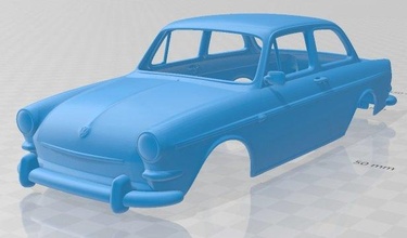 volkswagen 1500 notchback 1961 printable body car 3d print model in automotive 3dexport slot scalextric tamiya rc miniz hobby micro 3d print model - Mito3D