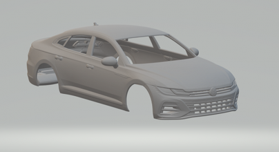Volkswagen arteon 2022 fundido presión slot car tragamonedas espacio coche vehiculo caliente ruedas calientes rc 3d print model - Mito3D