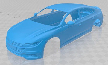 volkswagen arteon imprimível corpo carro 3d impressão modelo in automotivo 3dexport fenda escalextrico tamiya rc miniz passatempo 3d print model - Mito3D