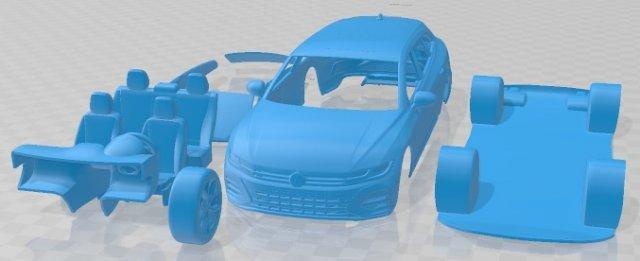 Volkswagen arteon Schießen Bremse 2021 druckbar Wagen 3d drucken Modell Automobil Slot scalextric tamiya rc miniz Hobby Mikro 3d print model - Mito3D