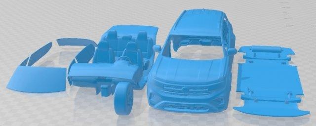 Volkswagen Atlas Basecamp 2021 yazdırılabilir araba otomotiv yuva ölçülü Tamiya rc miniz hobi mikro döküm 3d print model - Mito3D
