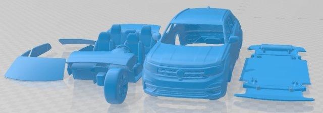 Volkswagen Atlas çapraz spor 2021 yazdırılabilir araba 3d Yazdır model otomotiv yuva ölçülü Tamiya rc miniz hobi mikro 3d print model - Mito3D