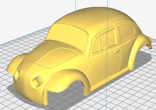 volkswagen baja bug printable body car 3d print model in automotive 3dexport slot scalextric rc miniz crawler tamiya raid dakar 3d print model - Mito3D