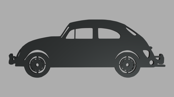 volkswagen böcek 1300 1965 anahtar yüzük 3d yazdır model in anahtarlık 3dexport oyuncak siluet takı süs amblem madalya logo duvar dekoru araç araba 3d print model - Mito3D