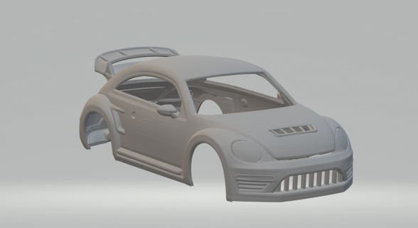 Volkswagen böcek rallycross araç döküm Sıcak tekerlekler yuva slotcar slot car oyuncaklar araba 3dpirnt Yazdır baskı yazdırılabilir 3d print model - Mito3D