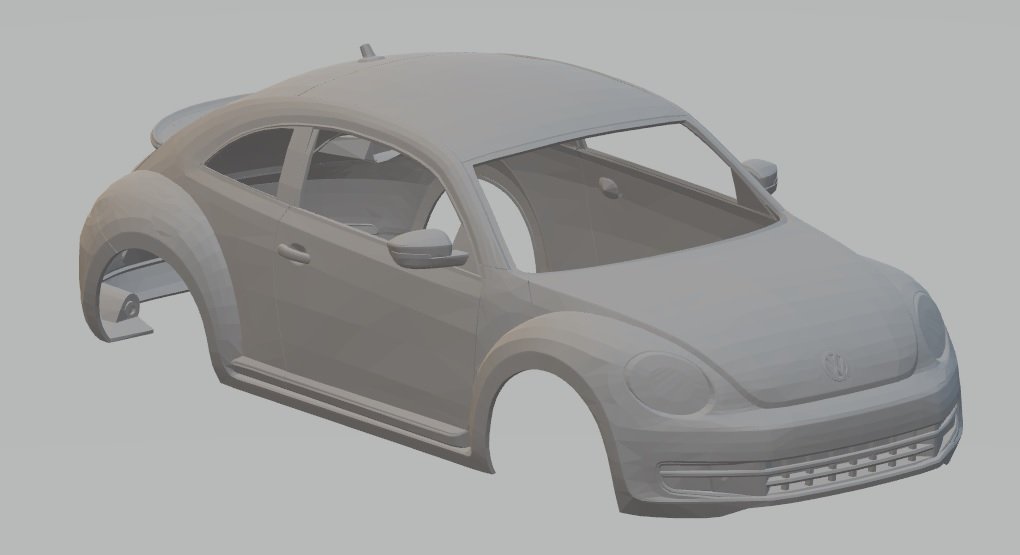 volkswagen besouro 2012 imprimível corpo carro 3d impressão modelo in automotivo 3dexport fenda escalextrico tamiya rc miniz passatempo micro 3D print model - Mito3D