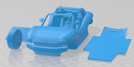 Volkswagen buggy 2020 yazdırılabilir araba yuva ölçülü Tamiya rc miniz hobi mikro 3d print model - Mito3D