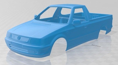 volkswagen caddie 1995 imprimable corps voiture fente scalextric tamiya rc miniz loisir micro 3d print model - Mito3D