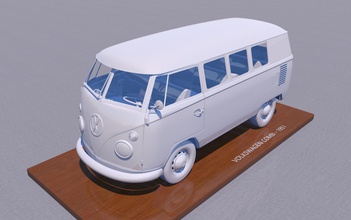 volkswagen combi tipo 1 1951 3d impresión modelo in vehículo 3dexport c4d 3ds obj automóvil coche vehiculo antiguo clásico stl vw brasil mexico kombi lujo microbús autobús 3d print model - Mito3D