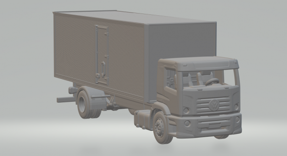 volkswagen constellation camion boîte véhicule moulé pression roues chaudes fente voiture slot chaud jouets 3dpirnt impression imprimable 3d print model - Mito3D