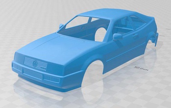 volkswagen corrado g60 1988 imprimable corps voiture 3d impression modèle in automobile 3dexport fente scalextric tamiya rc 1 10 32 24 loisir micro 3d print model - Mito3D
