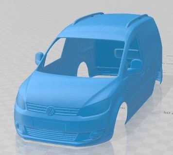 volkswagen cross caddy kasten 2013 printable body car automotive slot scalextric tamiya rc miniz hobby micro 3d print model - Mito3D