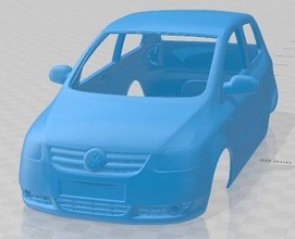 Volkswagen Raposa 2005 imprimível corpo carro fenda escalextrico Tamiya rc miniz passatempo micro 3d print model - Mito3D