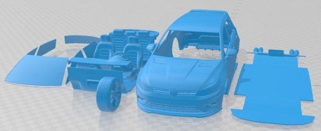 volkswagen golf 7-5r printable car automotive slot scalextric tamiya rc miniz hobby micro diecast 3d print model - Mito3D