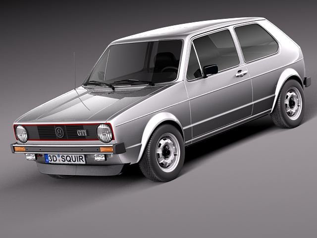 volkswagen golf gti mk1 1982 3d modello in compatto macchine 3dexport vw gt i berlina hothatch germania 1983 1984 1985 1986 1987 1988 1989 1990 3D print model - Mito3D