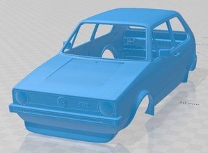 Volkswagen golf mk1 1975 yazdırılabilir vücut araba yuva ölçülü Tamiya rc miniz hobi mikro 3d print model - Mito3D