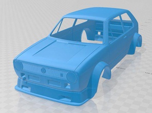 volkswagen golf mk1 course tasse imprimable corps voiture 3d impression modèle in automobile 3dexport fente scalextric tamiya rc loisir 3d print model - Mito3D