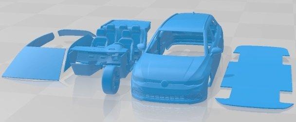 volkswagen golf variant alltrack 2021 printable car automotive slot scalextric tamiya rc miniz hobby micro diecast 3d print model - Mito3D