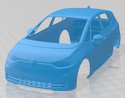 volkswagen id3 edizione 2020 stampabile corpo macchina fessura scalextric tamiya rc miniz passatempo micro 3D print model - Mito3D