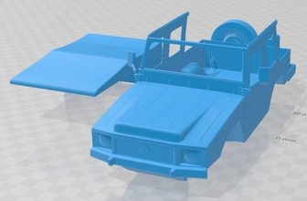 volkswagen iltis 1988 printable body car slot scalextric tamiya rc miniz hobby micro crawler 3d print model - Mito3D