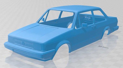 volkswagen jetta 1979 imprimable corps voiture 3d impression modèle in automobile 3dexport fente scalextric tamiya rc miniz loisir micro 3d print model - Mito3D