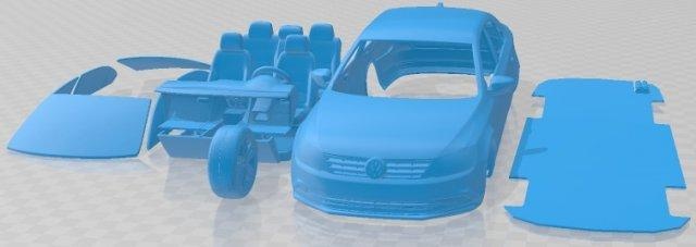 Volkswagen Jetta 2015 yazdırılabilir araba otomotiv yuva ölçülü Tamiya rc miniz hobi mikro döküm 3d print model - Mito3D