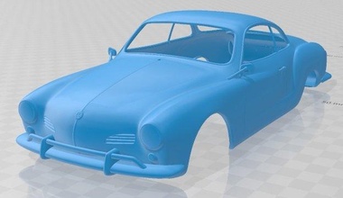 volkswagen karmann ghia 1955 yazdırılabilir vücut araba 3d yazdır model in otomotiv 3dexport yuva ölçülü tamiya rc miniz hobi mikro 3d print model - Mito3D