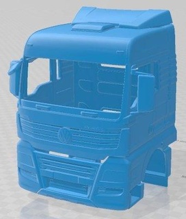 volkswagen meteor 2020 printable cabin truck automotive slot scalextric tamiya rc miniz hobby micro diecast 3d print model - Mito3D