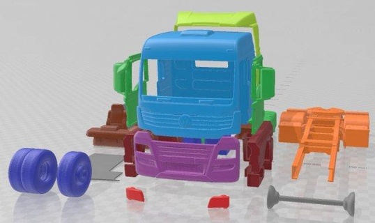volkswagen météore 2020 imprimable camion automobile fente scalextric tamiya rc miniz loisir micro moulé pression 3d print model - Mito3D