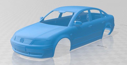 volkswagen passat b5 1997 imprimível corpo carro 3d impressão modelo in automotivo 3dexport fenda escalextrico tamiya rc miniz passatempo micro 3d print model - Mito3D