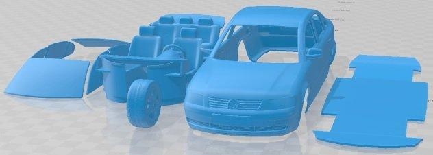volkswagen passat b5 1997 printable car automotive slot scalextric tamiya rc miniz hobby micro diecast 3d print model - Mito3D