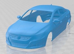 Volkswagen Passat cc 2009 yazdırılabilir vücut araba yuva ölçülü Tamiya rc miniz hobi mikro 3d print model - Mito3D