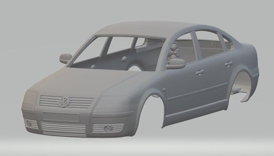 volkswagen passat printable body car 3d print model in automotive 3dexport slot scalextric tamiya rc radio control shell 3d print model - Mito3D