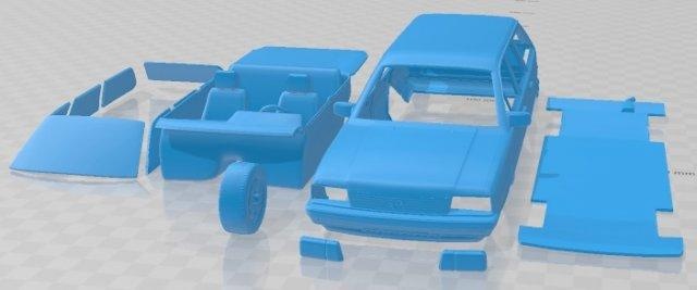 Volkswagen Passat variante 1980 imprimible coche vehiculo automotor espacio scalextric Tamiya rc miniz pasatiempo micro 3d print model - Mito3D