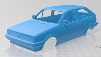 Volkswagen polo 1990 yazdırılabilir vücut araba yuva ölçülü Tamiya rc miniz hobi mikro 3d print model - Mito3D