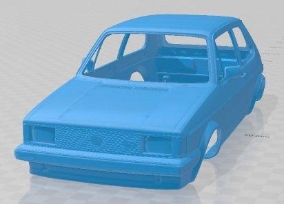 Volkswagen tavşan mki gti 1974 yazdırılabilir vücut araba otomotiv yuva ölçülü Tamiya rc miniz hobi mikro 3d print model - Mito3D