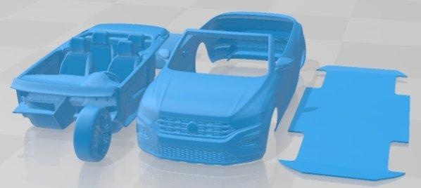 volkswagen roc cabriolet 2020 imprimable voiture automobile fente scalextric tamiya rc miniz loisir micro moulé pression 3d print model - Mito3D