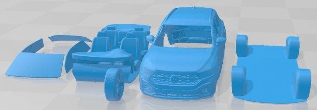 Volkswagen roc r línea 2022 imprimible coche vehiculo automotor espacio scalextric Tamiya rc miniz pasatiempo micro 3d print model - Mito3D