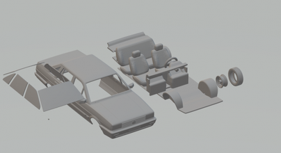 volkswagen santana 3d yazdır model in araç 3dexport döküm sıcak tekerlekler tren h0 yuva araba rc rcmodel sedan jetta passat golf 3d print model - Mito3D