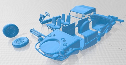 volkswagen schwimmwagen 1942 imprimible 3d impresión modelo in automotor 3dexport espacio scalextric tamiya rc miniz pasatiempo micro tractor 3d print model - Mito3D