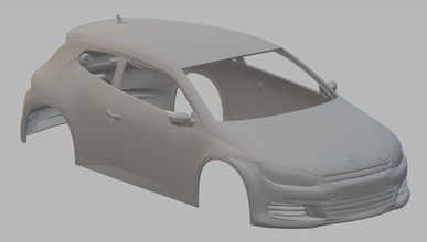 volkswagen scirocco yazdırılabilir vücut araba 3d yazdır model in otomotiv 3dexport yuva ölçülü tamiya rc radyo kontrol hobi almanca 3d print model - Mito3D