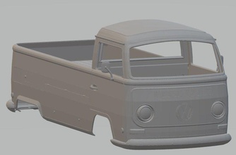 volkswagen t2 recoger imprimible cuerpo camioneta 3d impresión modelo in automotor 3dexport espacio scalextric tamiya rc miniz antiguo clásico 3d print model - Mito3D